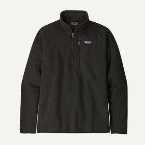 Patagonia Men's Better Sweater Black Quarter Zip Fleece Pullover Outdoor Size L